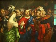 Lorenzo Lotto The adulterous woman. oil